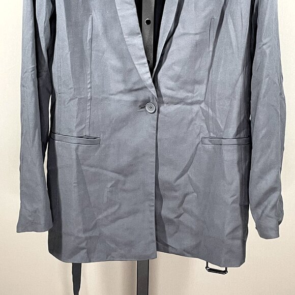 NEW Banana Republic Blazer Jacket Womens 10 gray classic preppy - Picture 3 of 9